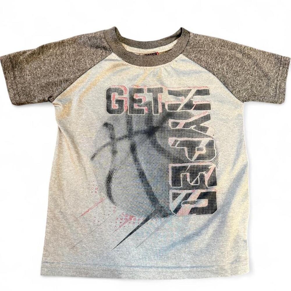 Grey black graphic tee